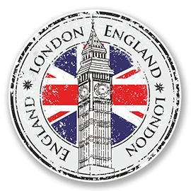 2 x 10cm London England UK Vinyl Sticker Travel Luggage Tag Laptop #5998 (10cm x 10cm)