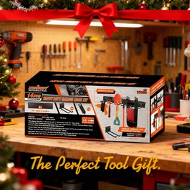 HORUSDY 64-Inch Heavy Duty Garage Organization Rack, 14 Packs Max Load 600LB, 4 Packs Rails and 9 Adjustable Hooks, Tool Organizer Rack with Heavy Double Hooks Tracks