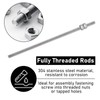 GBACHOOSE 6 Pcs M10 x 250mm Fully Threaded Rods, 304
