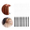 JZK 10 Pcs Hair extension loop needle threader, hair weave