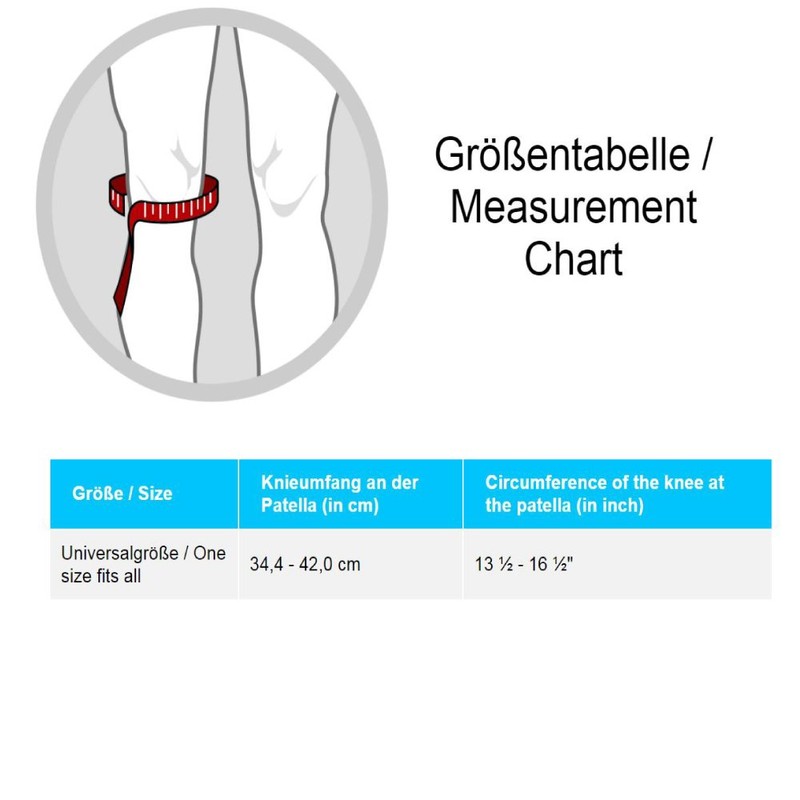 LP Support 756 Basic geschlossene Wickel-Kniebandage, Größe:Universalgröße, Farbe:schwarz
