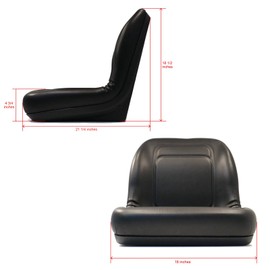 The ROP Shop | Black High Back Seat for Ariens & Gravely 01546100, 01598400, 01599200, 02999600