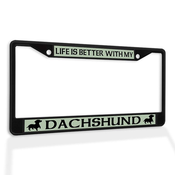 Fastasticdeals Metal Insert License Plate Frame Life is Better with