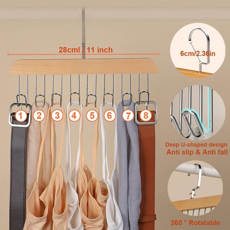 2 Pack Tank Tops Hangers Belt Hanger for Closet Bra