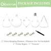 Glasseam Hanging Planters Glass Terrarium: 5Pcs Modern Plant Propagation Stations