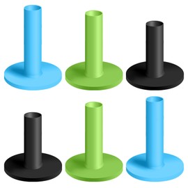 AXKAL Golf-Gummi-Tees, Übungstraining, 3 oder 6 Stück, gemischte Größen, verwendet für Driving Range, Golfmatten, geeignet für Innen- und Außenbereich, Hinterhof, Heimbüro, 6 Stück, verschiedene