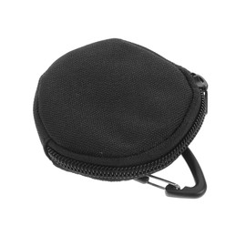 Mikinona Compact Round Earphone Case Small Keychain Coin Pouch Portable Storage Pouch Nylon Oxford Keychain Wallet Earbud Bag Travel Essential Coin Purse
