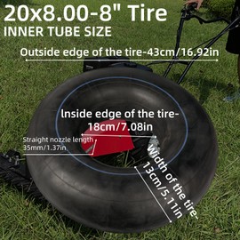 PRO CAKEN 20x10.00-8" 20x8.00-8" Premium Replacement Tire Inner Tubes - Universal Fit Inner Tubes Compatible with Lawn Mowers,Tractors, Golf Carts, Garden Trailers,Wagons,Trolleys,Hand Trucks