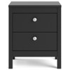 Tvilum, Black Matte Madrid 2 Drawer Nightstand
