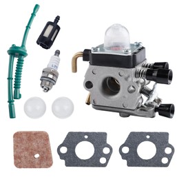 CYWVYNYT Carburetor Kit for Stihl FS38 FS45 FS46 FS55 FS74 FS75 FS80 FS85 HL45 HL75 HS70 HS74 KM55 KM55R Lawnmower Carburetor with Fuel Line Kit Air Filter Replacement (huayouqi-9)