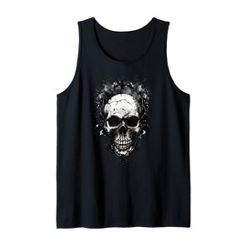 Gothic Skull Face Emo Aesthetic Nocturnal Reaper Dark Art Tank Top