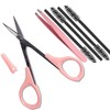 4" Curved Craft Scissors Stainless Steel Unisex Eyebrow Kit Eyebrow