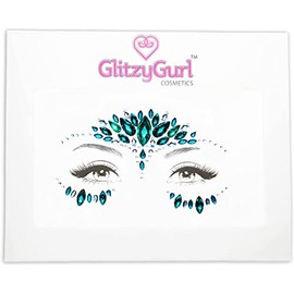 Face Gems Irridescent Temporary Tattoo Stickers Acrylic Crystal Holographic Glitter Stickers Waterproof Face Jewels Rhinestone for Party, Rave Festival, Dress-up (Ice Maiden)