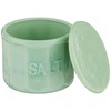 Tablecraft Salt Cellar with Lid, 3.75" x 3.75" x 3.125",