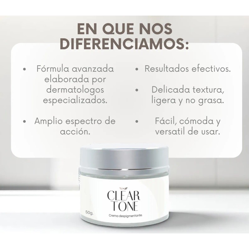 Crema Despigmentante Clear Tone - Manchas Solares Y Por Edad