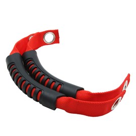 X AUTOHAUX Automotive Car Rear Seat Grab Handle for Jeep Wrangler 2007-2018 - Red 2pcs