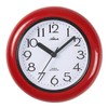 Atlanta 454/1 Waterproof Bathroom Clock for Hanging and Standing, Red