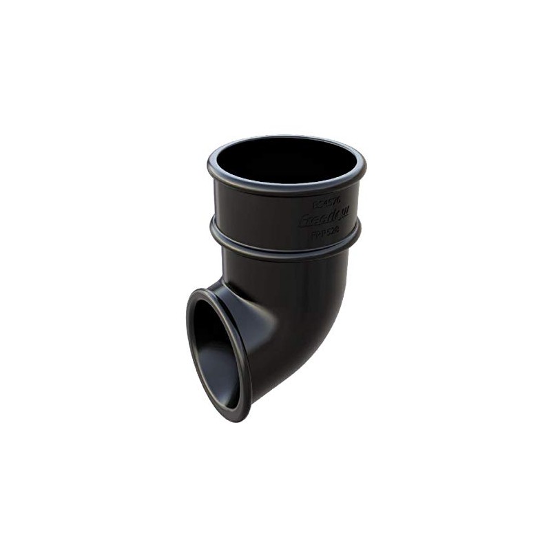Black Round 68mm Downpipe Shoe, Freeflow Rain Water Systems