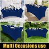 Smiry 2 Pack Spandex Table Cloth 6FT, Elastic Fitted Stretch
