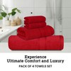 Casa Lino 4 Piece Bath Towel Set | 1 Bath