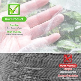 JOJOLEE Garden Blueberry Bush Netting Cover, 2Pcs 5.9 x 5.9FT Insect Bird Nettings with Zipper and Drawstring, Protective Plant Cover Mesh Net Bags for Fruit Trees, Tomatoes, Flowers