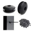 Muzata 60 Pack Black Cable Railing Rubber Grommets ONLY for
