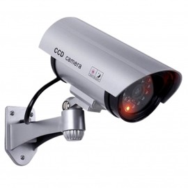 Dummy Security CCD Camera Model - Fake CCTV Surveillance Camera Silver