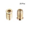 sourcing map Wood Furniture M6x20mm Threaded Insert Nuts Interface Hex