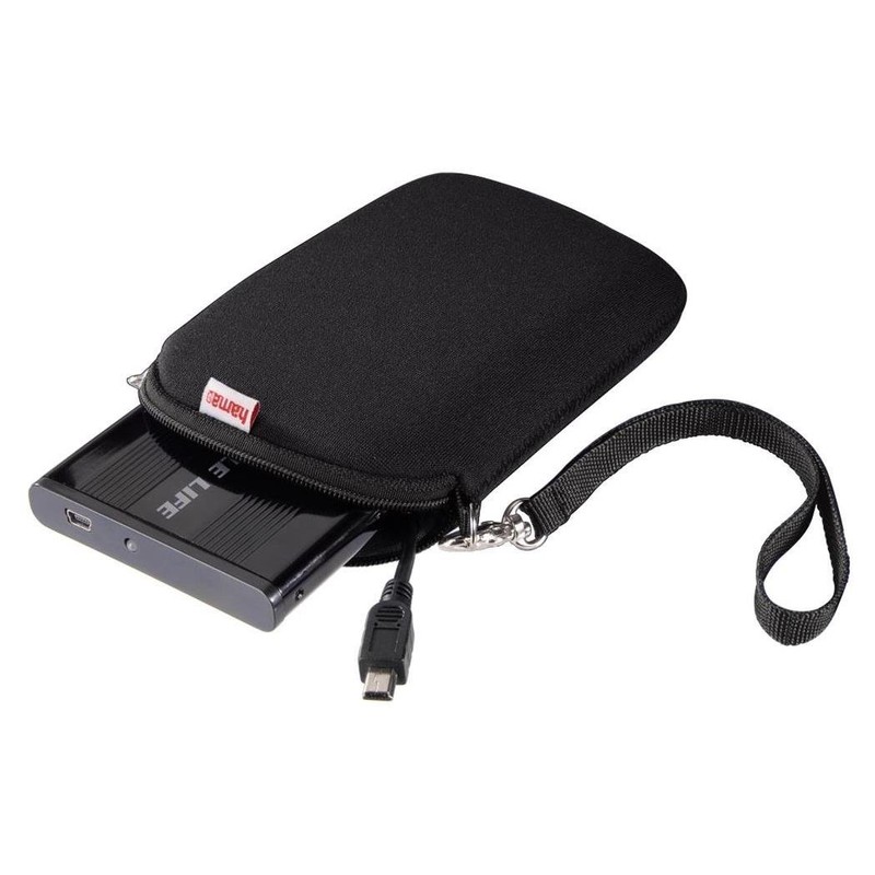 Hama 6.4 cm (2.5") Hard Hisk Cover, Neoprene, Black