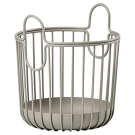 Zone Denmark Inu - Cesta de almacenamiento pequeña para cocina, baño, habitación de los niños, oficina en casa, de metal, diámetro 10,5 cm, altura 13,5 cm, color marrón