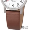 Regent 12090311 Women's Analogue Quartz Watch with Leather Strap, Silver-Brown,