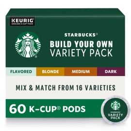 Starbucks Coffee, Keurig K-Cup Pods, Custom Build Your Own Variety Pack, 60 Pods