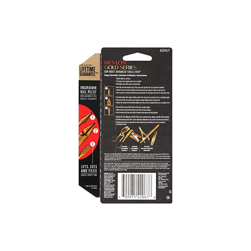 Revlon Gold Series Ingrown Away Set, includes Toenail Nipper and
