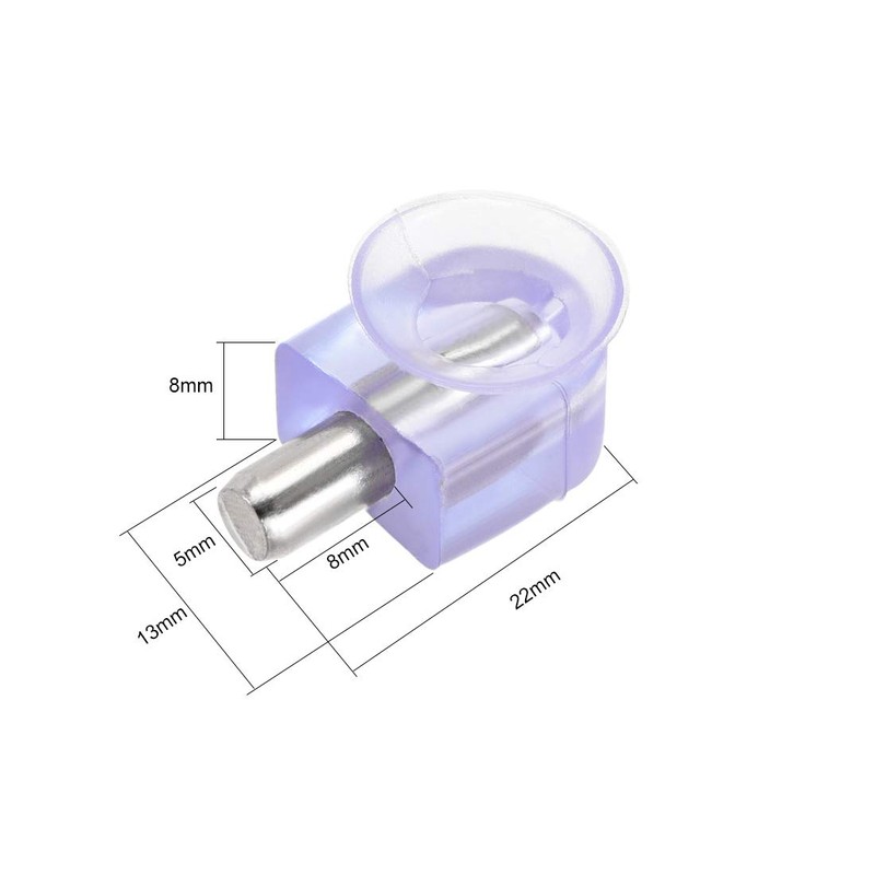 uxcell Shelf Support Pegs Glass Clamp Bracket Zinc Alloy Nail