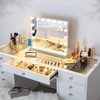 FENCHILIN Vanity Mirror with Lights and Bluetooth Speaker 22.8"x 18.1"