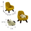 Refintural Miniature Cat Figurines with Small Sofa - Resin Mini