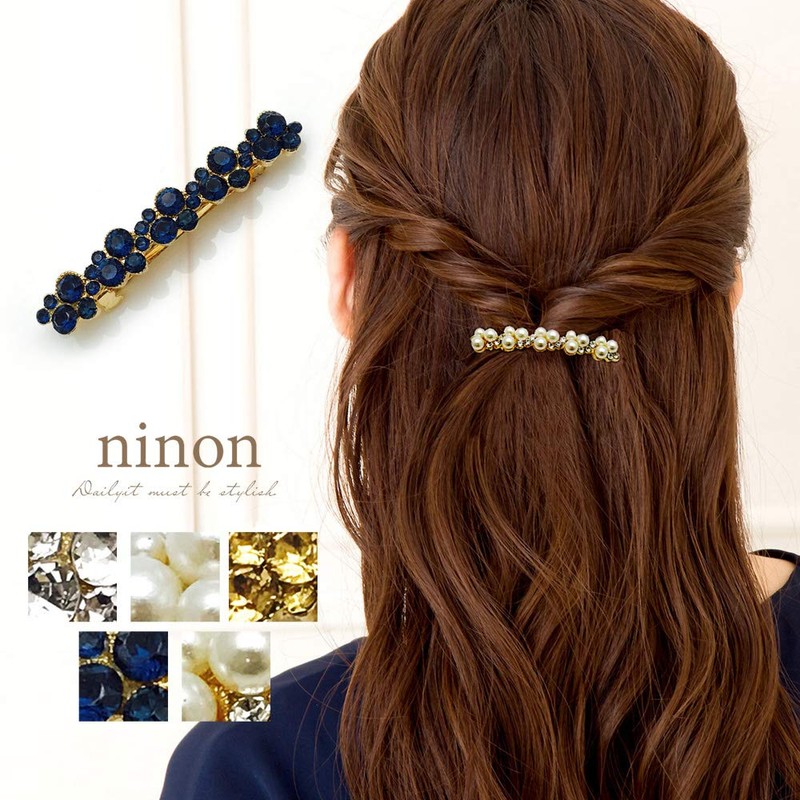 Ninon Barrette, For Weddings, Large, Simple, Pearl, Bijou, Hair Accessory,
