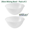 eMKay® Set of 2 Clear Plastic Mixing Bowls - 20cm