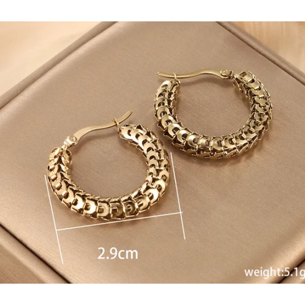 Xuping 1 Pair IG Style XUPING Geometric Plating 304 Stainless
