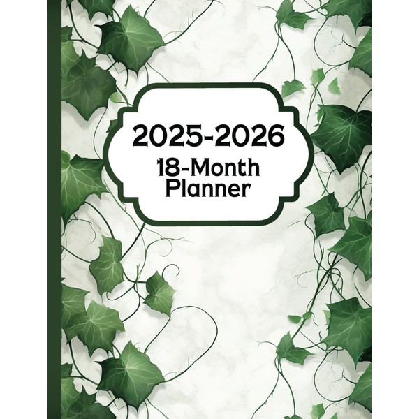 2025-2026 Calendar 18-month Planner: 18-Month (January 2025 through December 2025)