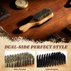 SIMPOR 2PCS Double Sided Boar Bristle Hair Brush Set, 2-in-1