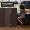 4 ft. Short Woven Fiber Folding Screen - Dark Mocha