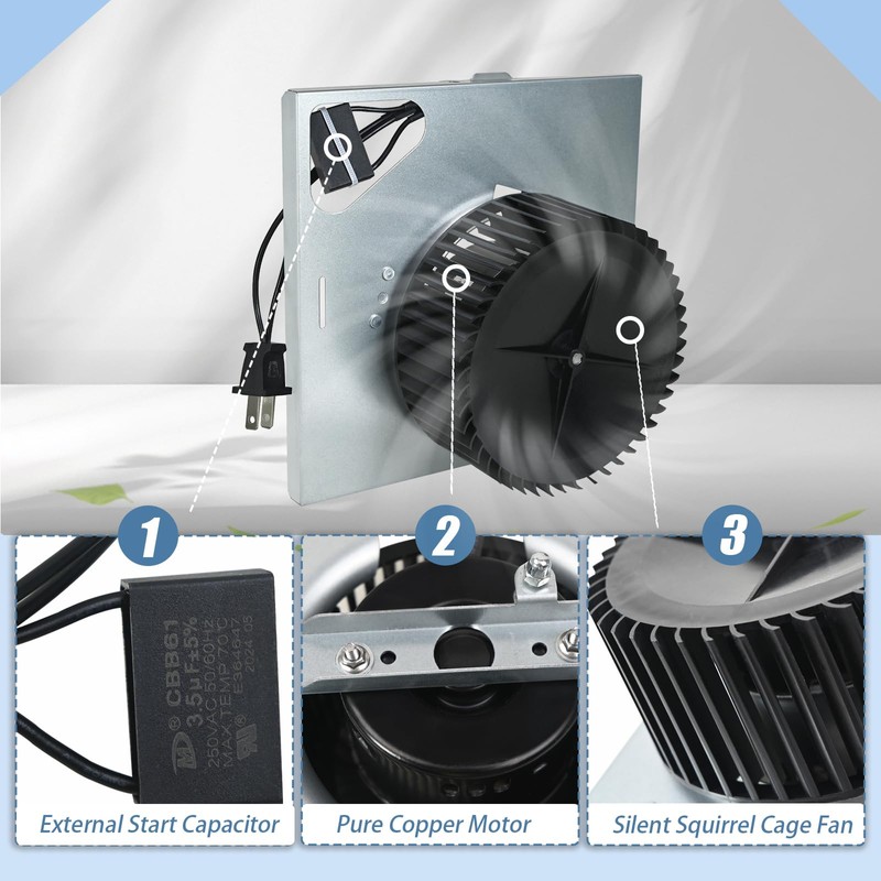 S97015162 Motor Upgrade Assembly Compatible with Broan NuTone Bathroom Exhaust