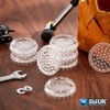 Spiked Caster Cups 4 pack 56mm Round Clear Furniture with