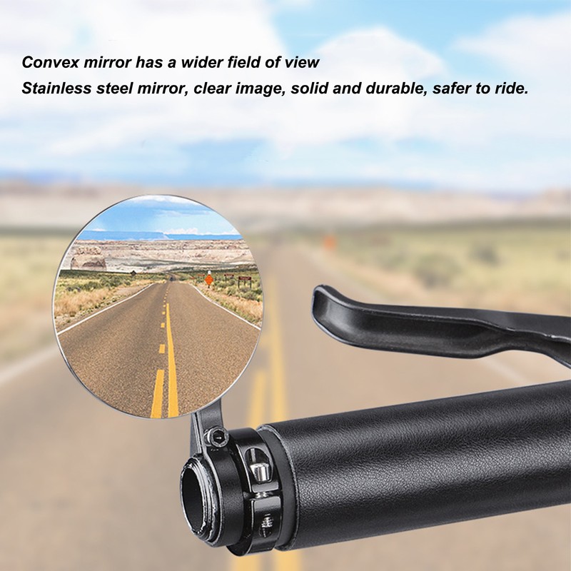 Aluminium Alloy Bicycle Adjustable Rearview Handlebar Mirror Cycling Back Eye