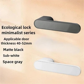 Compatible con cerraduras minimalistas for puertas de interior, con succión magnética y cierre silencioso for puertas de madera de dormitorios domésticos.(Round Black)