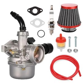 Kit de carburador PZ19 – Diseñado para TaoTao Baja Kazuma Loncin Sunl Peace Sports Kayo Fox SSR 6 Kandi 50 70 90 110 125cc ATV Quad de 4 ruedas Pit Dirt Bike Go Kart Cart Ciclomotor Partes (ROJO)