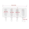 Molde para Helados, Molde De Silicona Con 4 Compartimentos para