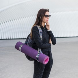 Jeffdad 2Pcs Yoga Mat Carrying Strap, Adjustable Yoga Mat Strap Easy to Carry Hands-Free Adjustable Mat Holder Sling for All Mats