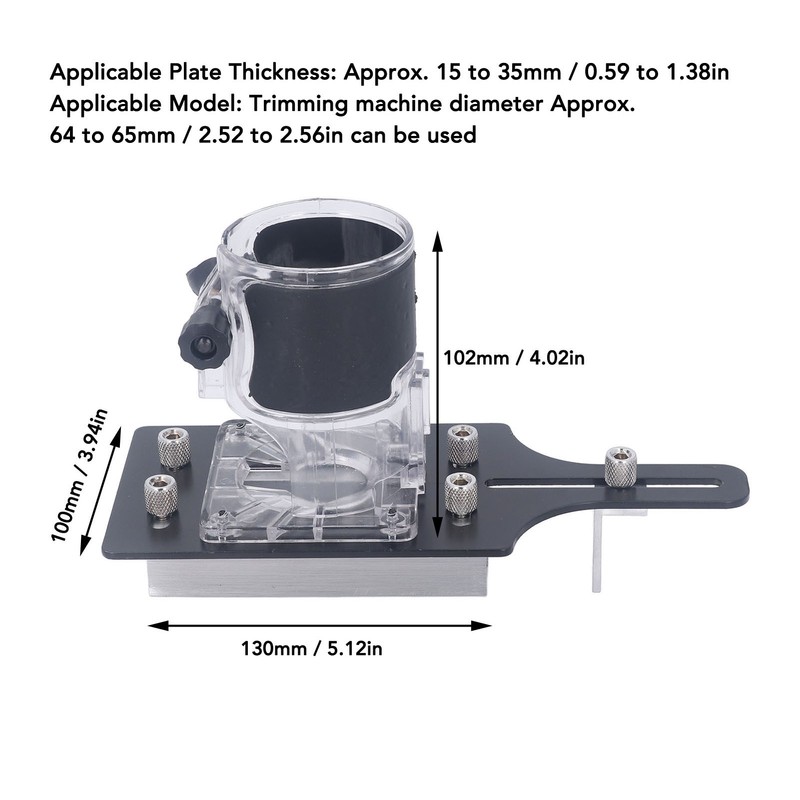 Wood Router Base Accurate Positioning 2 in 1 Compact Router